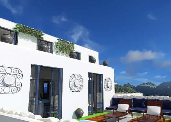 Costal villa en grèce Design Rendering