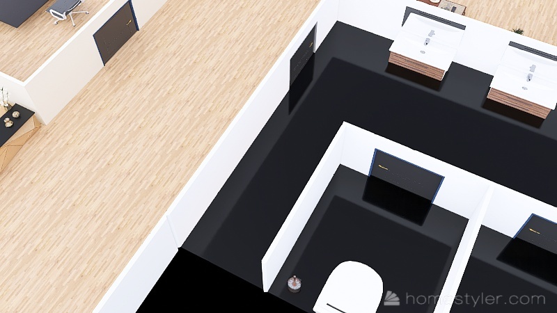 Room 1- Classic Black and White 3d design renderings