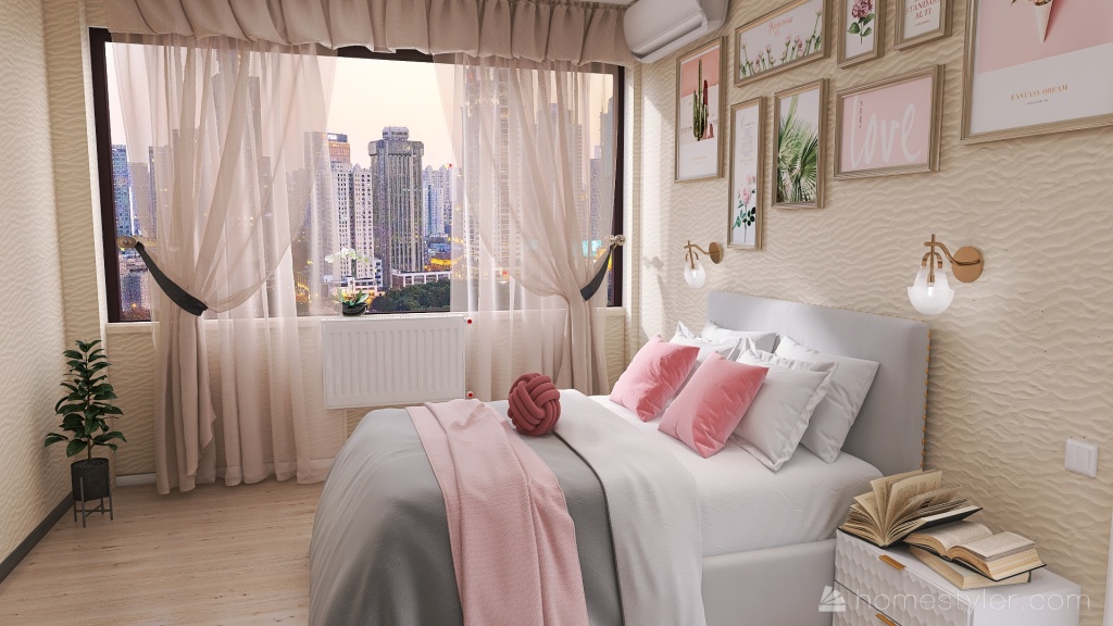 bedroom by N. Sidorova 3d design renderings