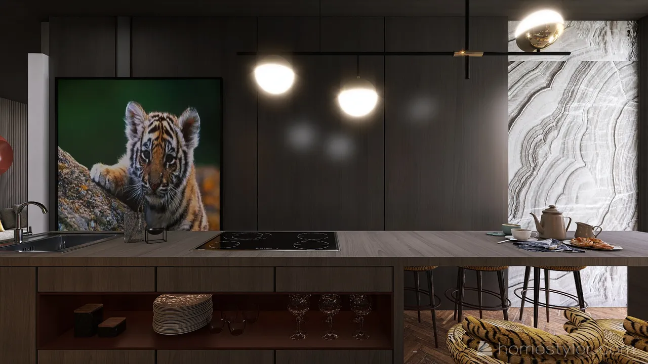 #T-ShapedContest _Tiger&Wood 3d design renderings