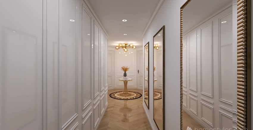 Corridoio Stile Americano 3d design renderings