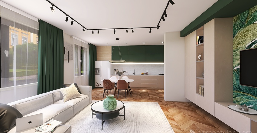Domináns Zöld 3d design renderings