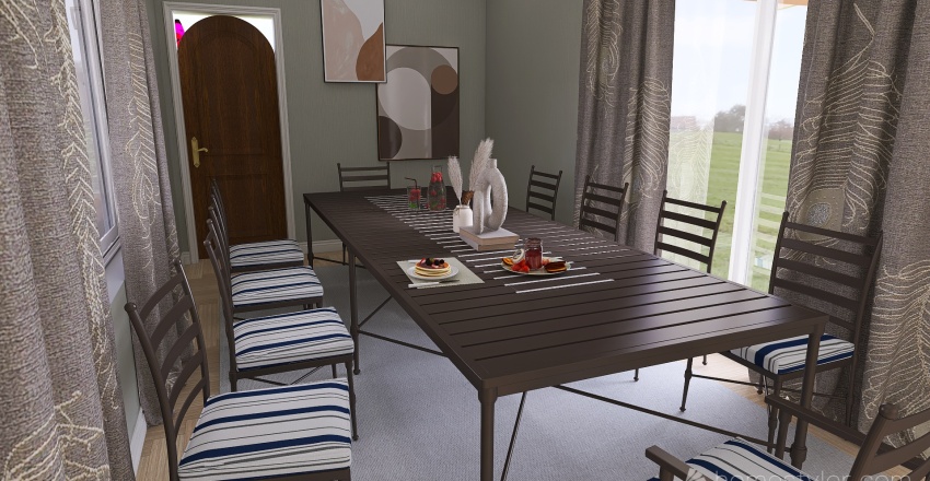 #T-ShapedContest -Creamer Home 3d design renderings