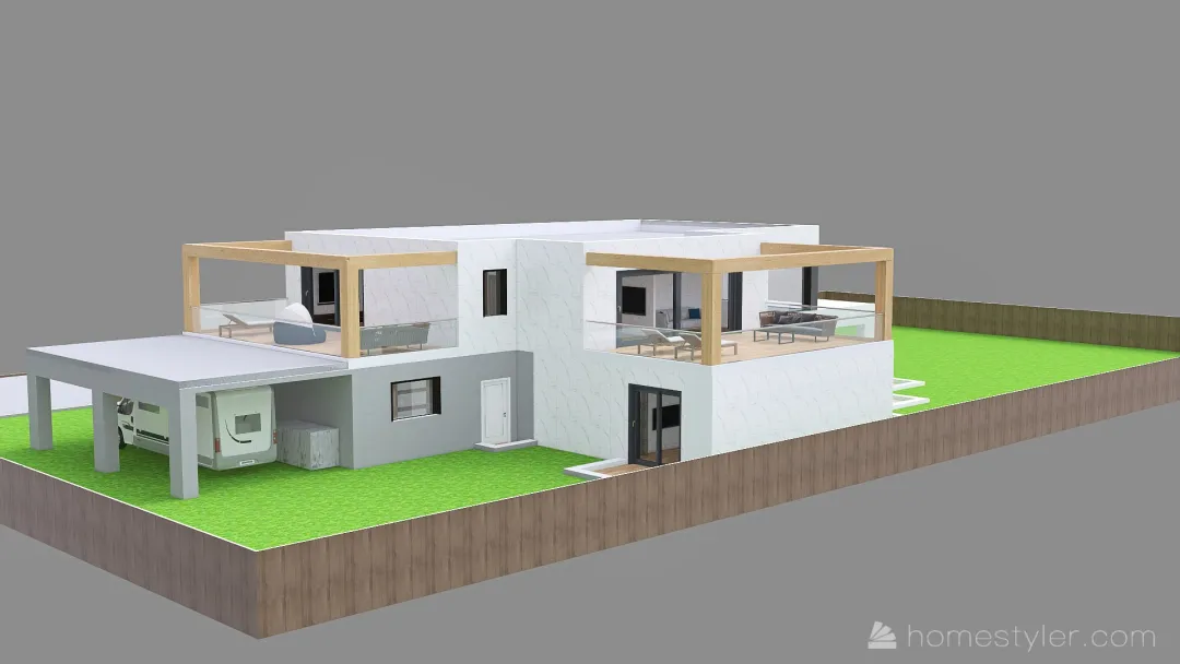 Dom i działka  - ver. 15 3d design renderings