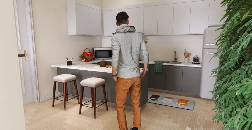 #T-ShapedContest -Creamer Home 3d design renderings