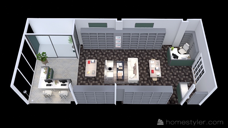 Floor 2 - Carpet Shop 3d design renderings