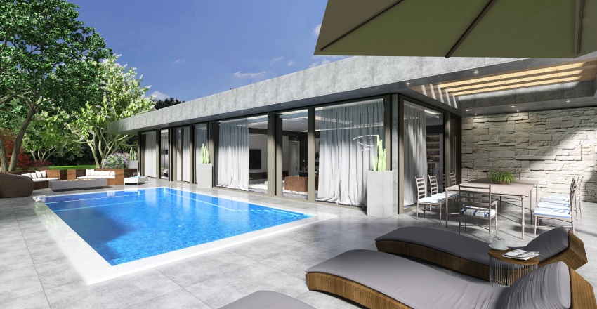 Modern terraza 3d design renderings