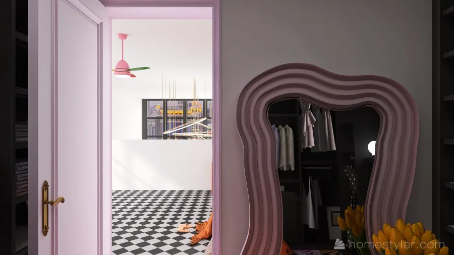 Walk-in closet 3d design renderings