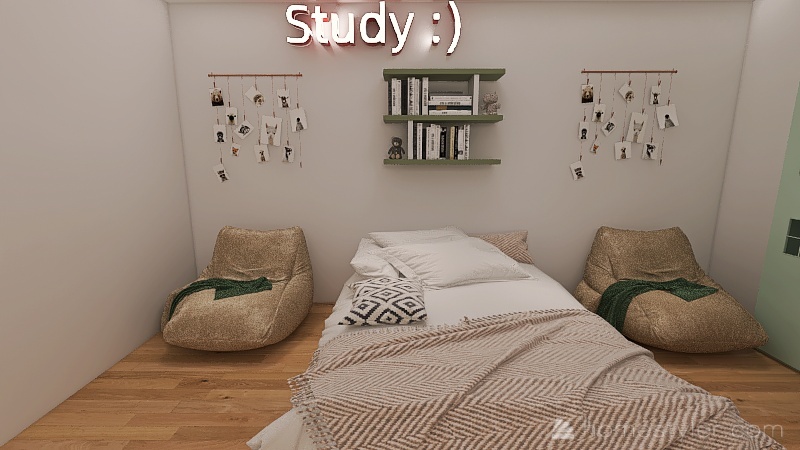Relaxing school dorm 3d design renderings