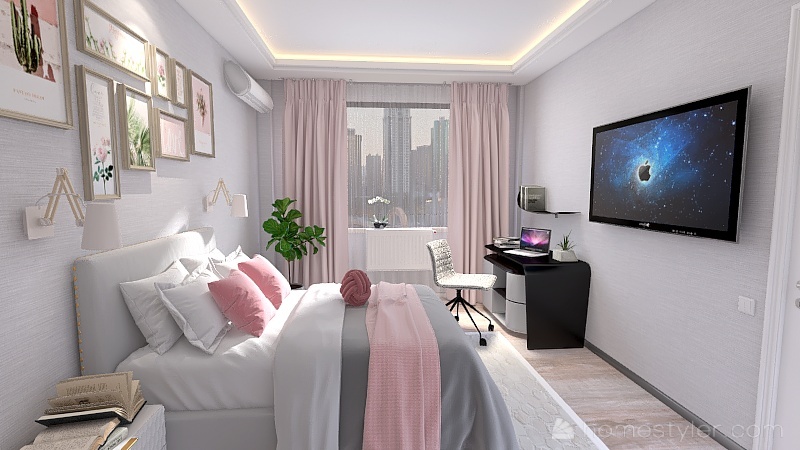 Copy of bedroom by N. Sidorova 3d design renderings