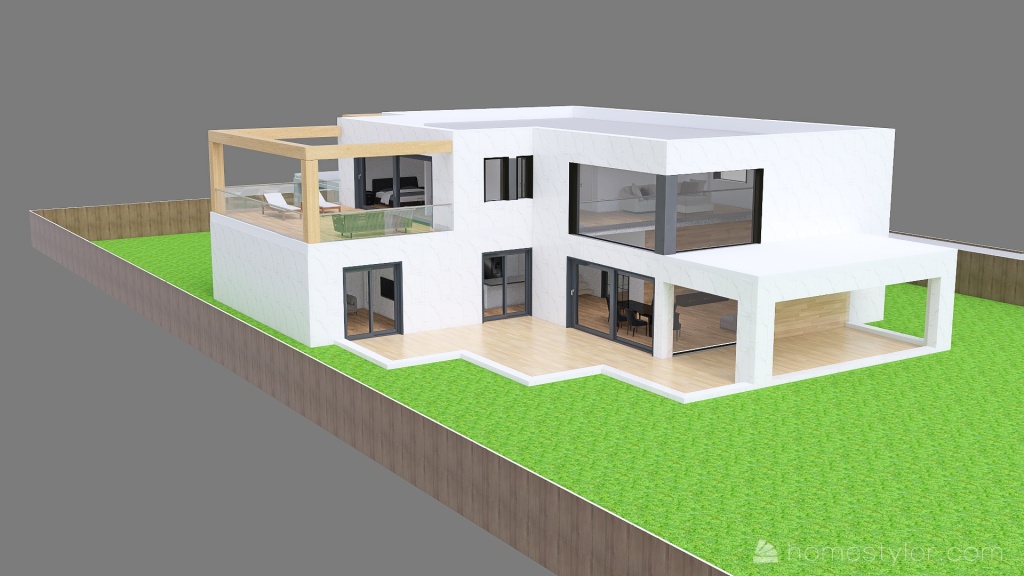 Dom i działka  - ver. 14 3d design renderings
