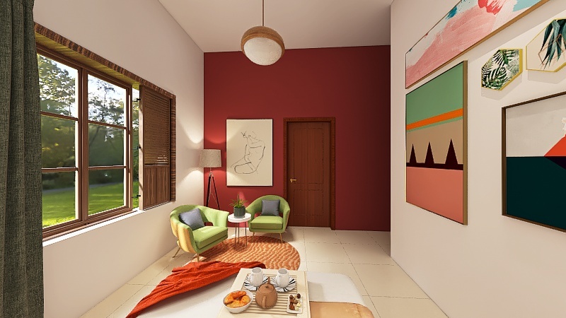Projeto Thiago e Kênia Quarto e Home Office 3d design renderings
