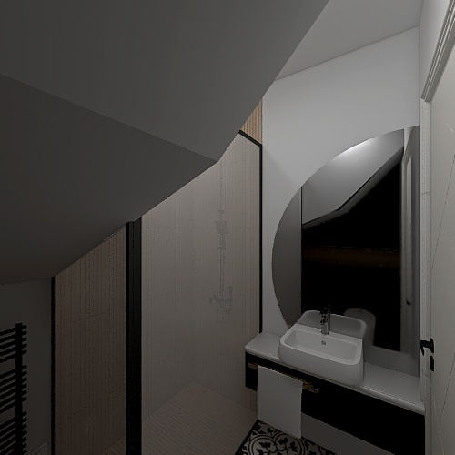 Copy of Łazienka na dole 3d design renderings