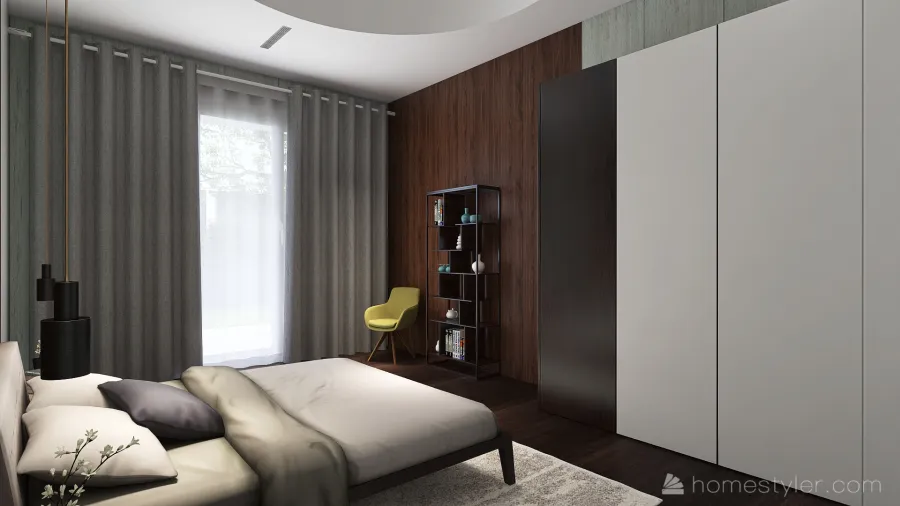 Farmhouse Bedroom 3d design renderings