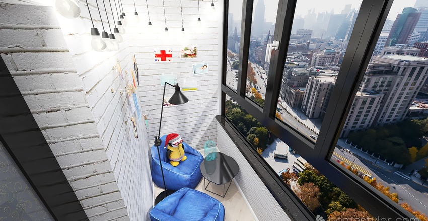 Balcony 3d design renderings