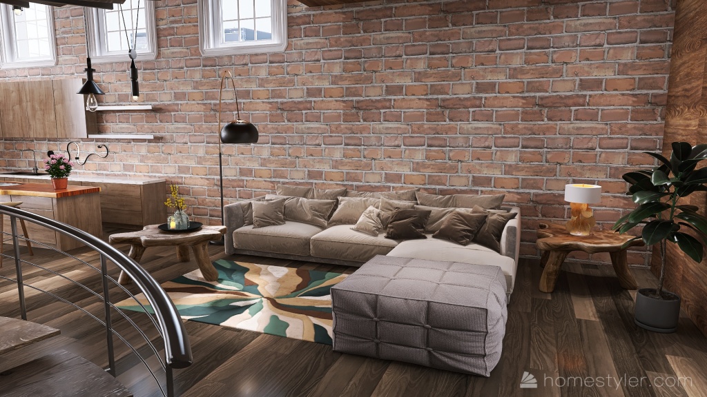 Wood Home 3d design renderings