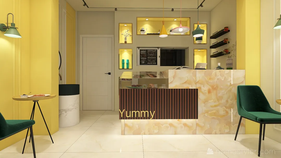 Copy of burger shop 3d design renderings