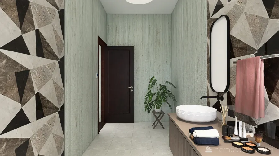 Farmhouse Bathroom1 3d design renderings