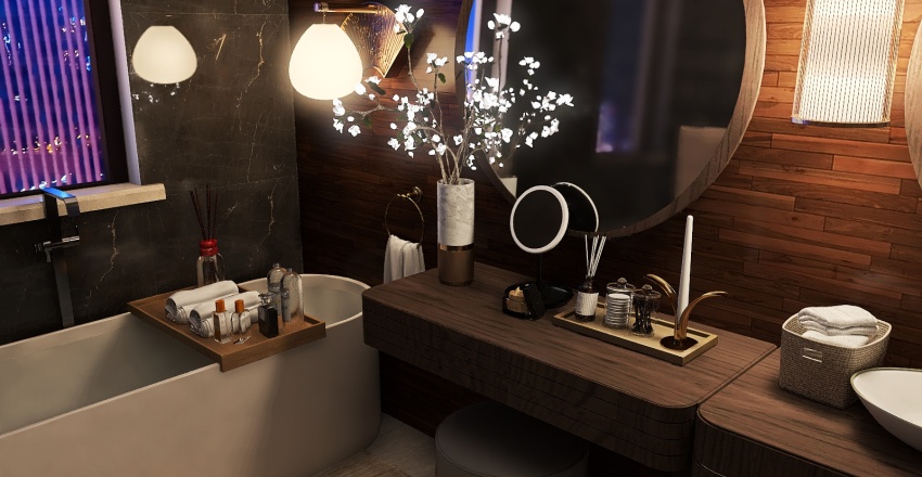 bathroom vila in Amsterdam 3d design renderings
