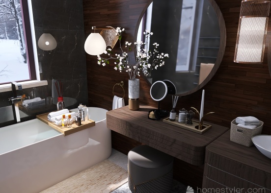 bathroom vila in Amsterdam Design Rendering