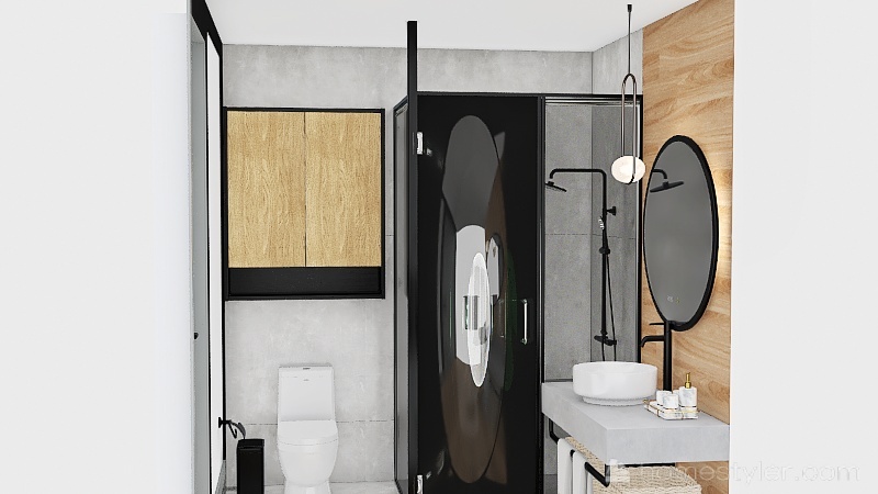 Copy of Baño Principal - Polo 16 - OffWhite/Wood 3d design picture 14.25
