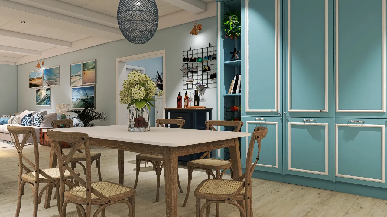 LivingDiningRoom 3d design renderings