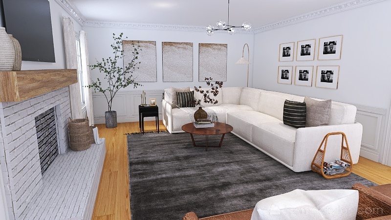 Redman Living Room Revisions 3d design renderings