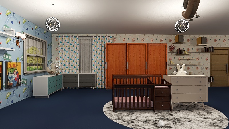 Nursery 3d design renderings