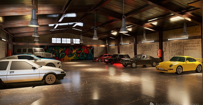 old warehouse 3d design renderings