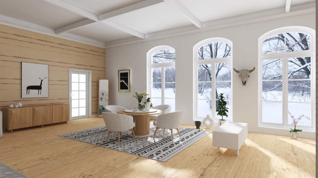 #SCANDINAVIAN #White #Residential #Video #Modern #100 - 200 sqm #Interior esign 3d design renderings