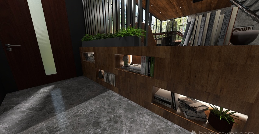 House in the forest in industrial style. #Industrial 3d design renderings
