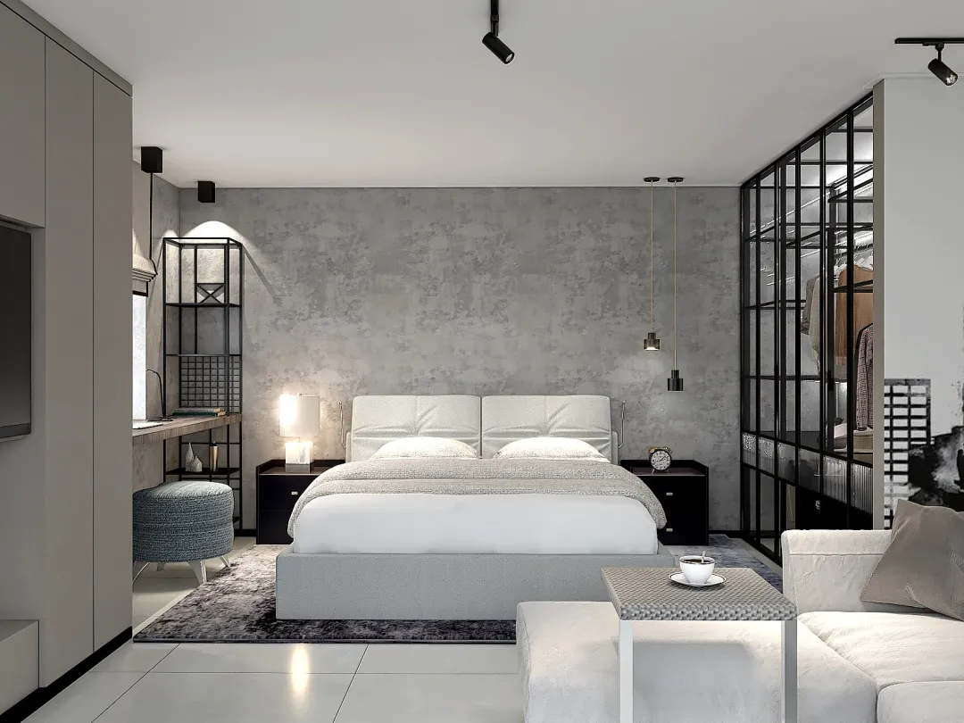 minimalism with hints of a loft 3d design renderings