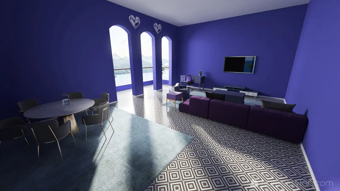 #VeryPeriContest-Cliffside Condo 3d design renderings