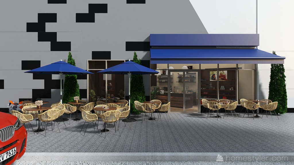 Leonidas chocolate shop 3d design renderings