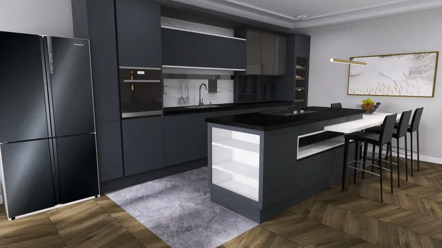 flat in Kyiv 3d design renderings