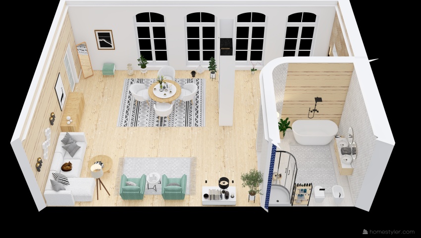 #Video #SCANDINAVIAN #White #Residential  #Modern #100 - 200 sqm #Interior esign 3d design picture 102.6