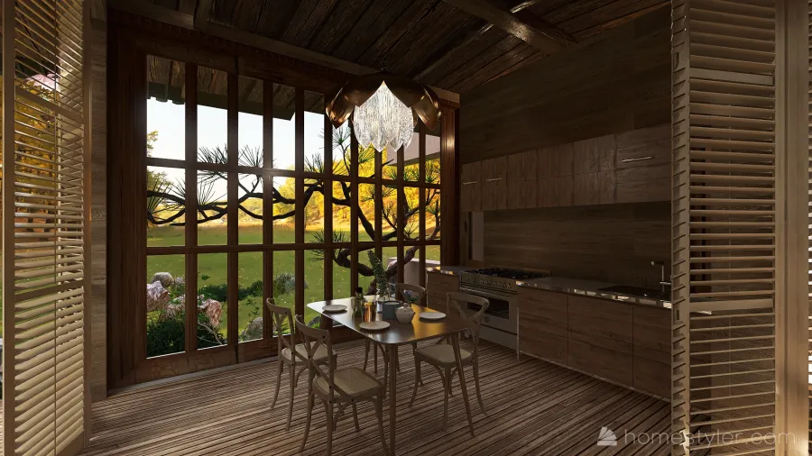 Traditional Kitchen 3d design renderings