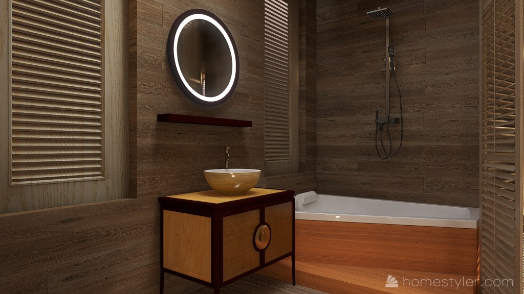 Traditional Bathroom 3d design renderings