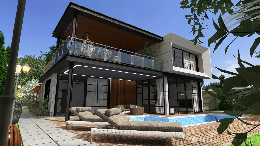 Contemporary Milad's Villa 3d design renderings