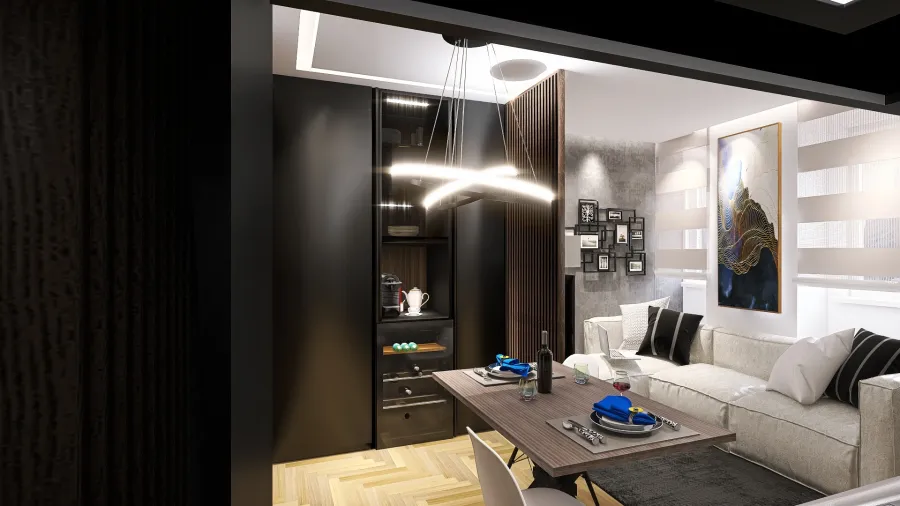 living e cucina 3d design renderings