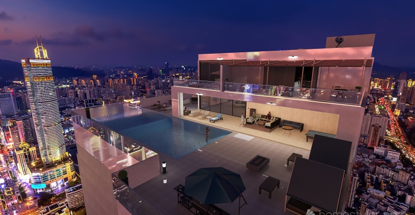 Penthouse on 5th and Hill 3d design renderings