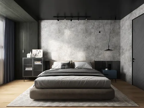 Industrial Style Living and Bedroom