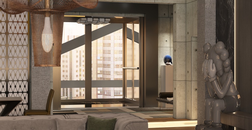 #HSDA2021Residential -Imaginary loft apartment 3d design renderings