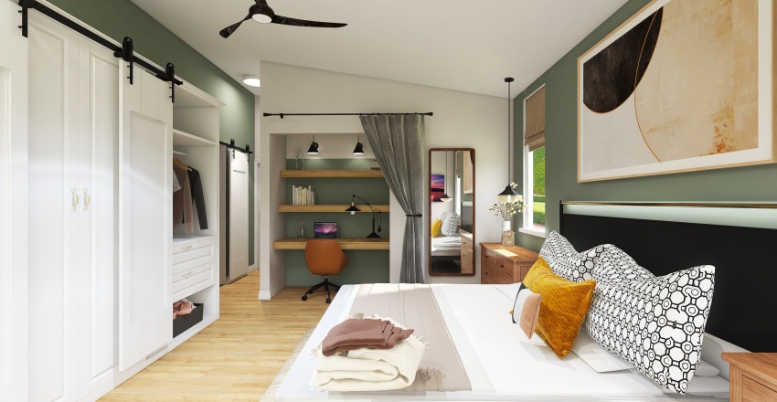Singh Master Bedroom 3d design renderings