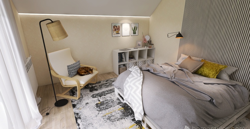 спальня подростка в загородном доме 3d design renderings