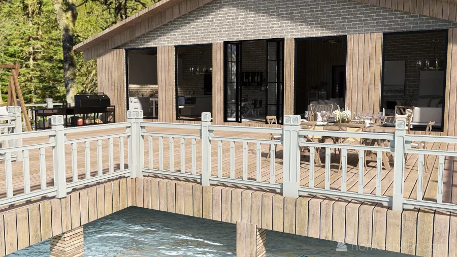 Farmhouse LAKE HOUSE 3d design renderings