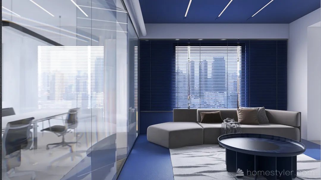 BLUE Office. 3d design renderings