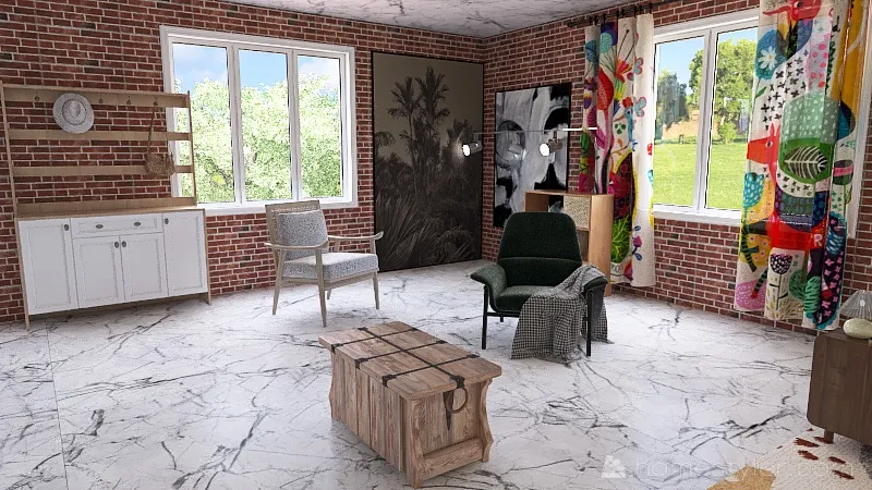 5 Wabi Sabi Empty Room-peaceful home 3d design renderings