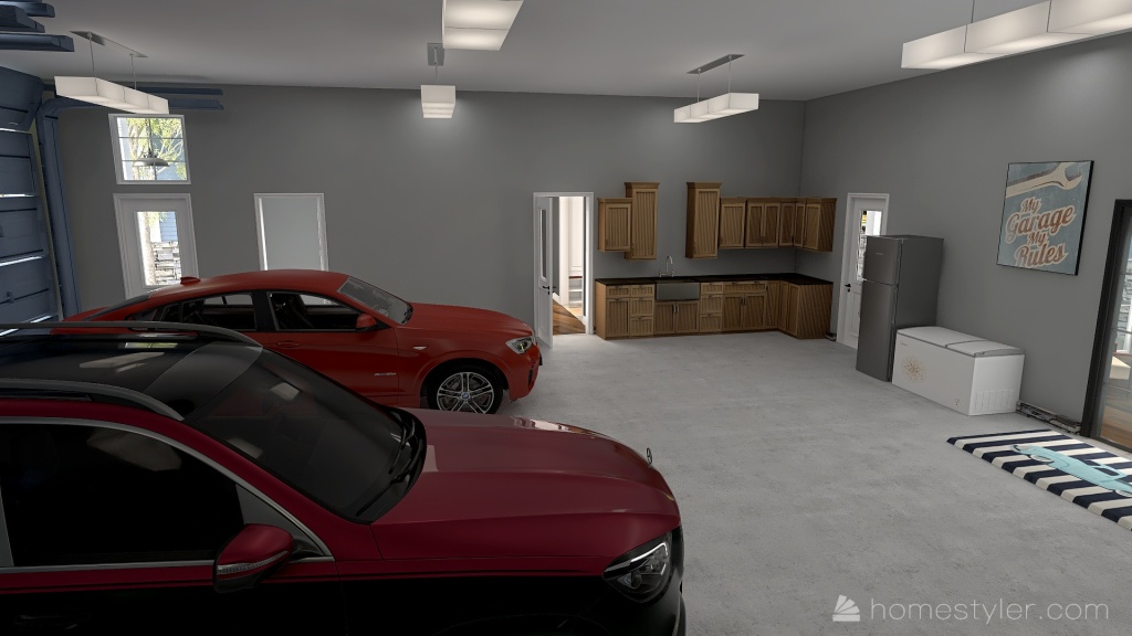 Farmhouse Garage 3d design renderings