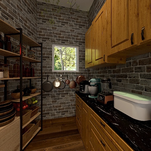 Farmhouse Pantry 3d design renderings